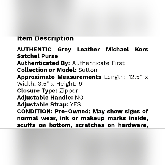 Michael Kors Gray and Tan Sutton Satchel - Picture 2 of 6